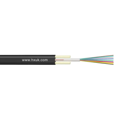  FTTH plano modo único 1/2/4 núcleo G652 G657 Fibra óptica Cable de red coaxial de caída óptica