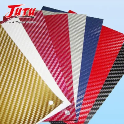 El cambio de color Non-Toxic fabricante de China buena calidad de fibra de carbono 3D film decorativo de vinilo