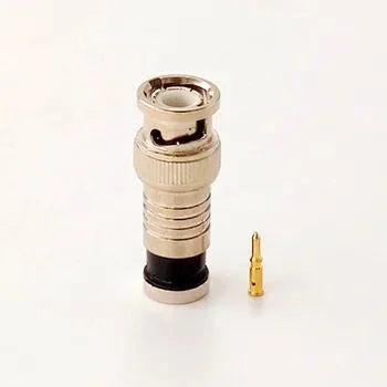 75ohm adaptador de conector coaxial RF de compresión de conector macho BNC para RG59 cable fábrica de bajo precio