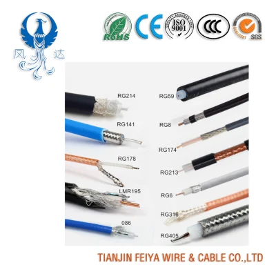 Cable coaxial para señales de radiofrecuencia Red Informática Sheild Cable de comunicación RG6 RG11 Cable eléctrico