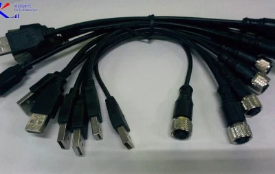 Accesorios de conector de cable hembra M12 ángulo recto con adaptador RG6 Enchufe