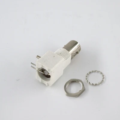 PCB de ángulo recto de mamparo hembra BNC estanco eléctrico de 90 grados Monte el conector coaxial RF