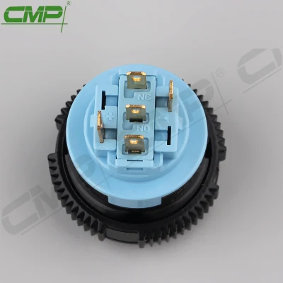 Spdt de 19mm 1n1nc interruptor pulsador de plástico con luz indicadora