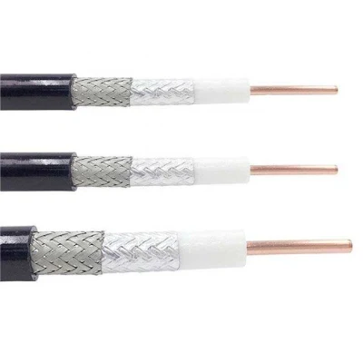  Alto rendimiento pérdida baja de 75 ohmios RG serie RG6 RG58 Cable coaxial RG 11 para cable de comunicación CCTV