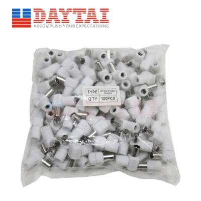  Una buena calidad Cable coaxial CATV macho IEC conector de TV de 90 grados