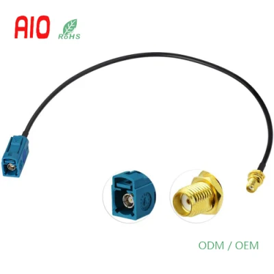 a. 2347,03 Fakra hembra B blanco a Raku-2 hembra cable coaxial RF latiguillos para automóvil Radio am FM antena