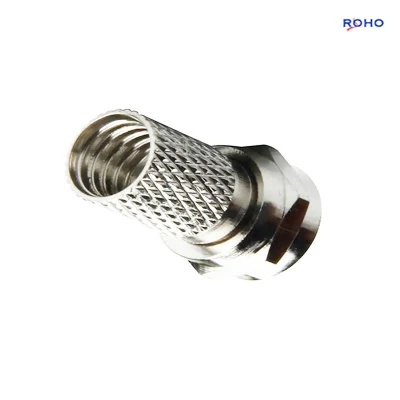 Conector macho recto F conector de fijación por torsión para RG6 Cable coaxial