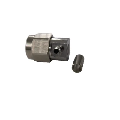 Eléctrico de 90 grados RG58 Cable coaxial RF Anillo de goma tipo N Conector Macho Conector de crimpado de ángulo recto