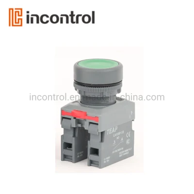 La serie La118p de interruptores de botón giratorio con bloqueo automático y recuperación automática está disponible con 2 contactos normalmente abiertos (2NO) y 2 contactos normalmente cerrados (2NC), y también con un contacto normalmente abierto y cerrado (NO+NC).