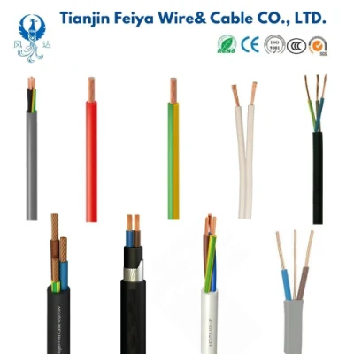 Ascensor CE el cable plano H03VV-F de alambre de cobre de la línea de supervisión Rvvb cobre eléctrico de control eléctrico de Cable Coaxial Cable resistente al agua
