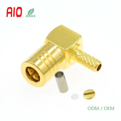 Recto Interference-Crimp Microstrip SMB hembra conector coaxial RF