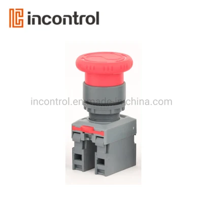 La serie La118p de interruptores de botón giratorio con bloqueo automático y recuperación automática está disponible con 2 contactos normalmente abiertos (2NO) y 2 contactos normalmente cerrados (2NC), y también con un contacto normalmente abierto y cerrado (NO+NC).