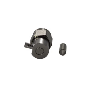  Eléctrico de 90 grados RG58 Cable coaxial RF Anillo de goma tipo N Conector Macho Conector de crimpado de ángulo recto