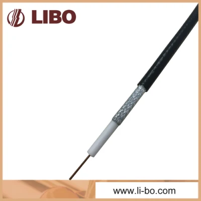 precio de fábrica de alta calidad de CCS de silicona Flexible Cable coaxial RG6