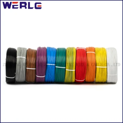 Conductor de cobre aislado de PVC blanco aprobado UL 1007 10 AWG Cable eléctrico coaxial de potencia eléctrica electrónica