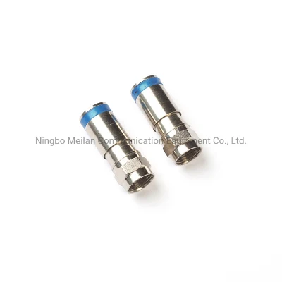 RG6 resistente al agua de la compresión de Audio y Video conector F coaxial los acopladores de conector F macho