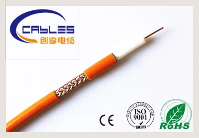 El cable RG6 Statellite grueso cable coaxial RG6 CATV CCTV TV por cable RG58 Cable Rg /59 /RG59 con el Poder blanco RG6 RG-6 2c bobina de Cable Coaxial