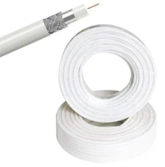 Blanco/Negro/gris/verde PE/Revestimiento de PVC o de cobre sólido Standed seel revestido de cobre (CCS) el cable coaxial de conductor