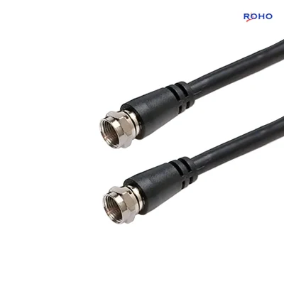 Conector macho recto F conector de fijación por torsión para RG6 Cable coaxial