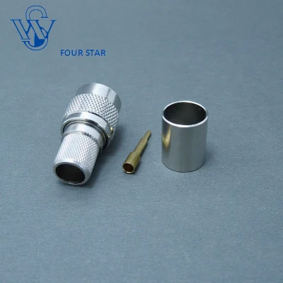 Cable de antena eléctrico resistente al agua TNC macho de crimpado LMR400 Rg8 Conector coaxial RF de cable