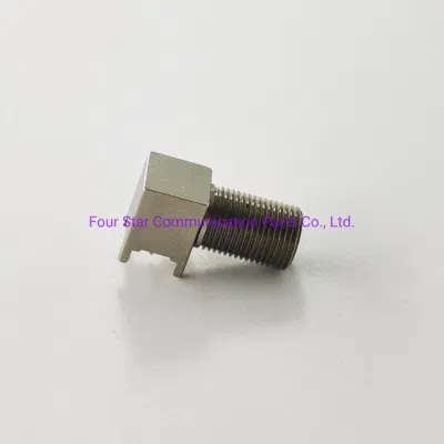 Montaje en PCB de tipo F coaxial RF estanco eléctrico de 90 grados Conector hembra en ángulo recto