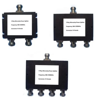 50 W 400-500 MHz N hembra 20 dB 3 vías Divisor de potencia impermeable
