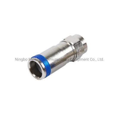  RG6 resistente al agua de la compresión de Audio y Video conector F coaxial los acopladores de conector F macho