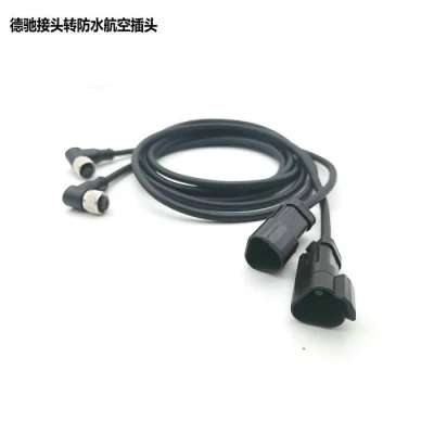 Accesorios de conector de cable hembra M12 ángulo recto con adaptador RG6 Enchufe
