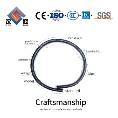 Revestimiento de PVC Shenguan CAT6 CAT5e de ordenador Cables de red de comunicación de datos de la señal de audio coaxial TV Cable de altavoz Cable de extensión del cable Cable de alimentación CC