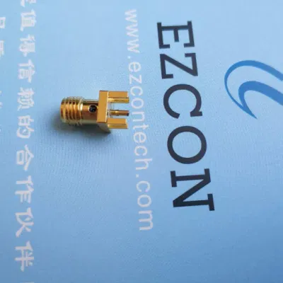 SMA Jack hembra conector coaxial RF Pasador de compensación de tipo de soldadura de montaje en panel de la PCB