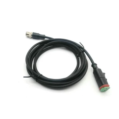 Accesorios de conector de cable hembra M12 ángulo recto con adaptador RG6 Enchufe