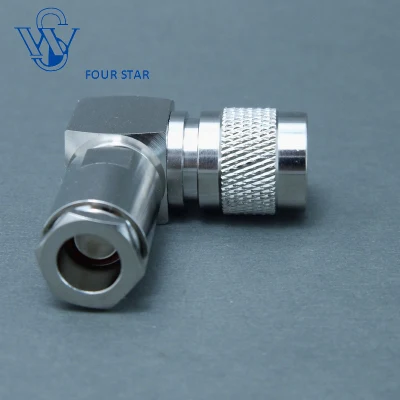 Conector macho TNC coaxial RF de abrazadera de cable de antena de 90 grados Conector en ángulo recto para cable LMR300