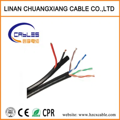 El cable RG6 Statellite grueso cable coaxial RG6 CATV CCTV TV por cable RG58 Cable Rg /59 /RG59 con el Poder blanco RG6 RG-6 2c bobina de Cable Coaxial