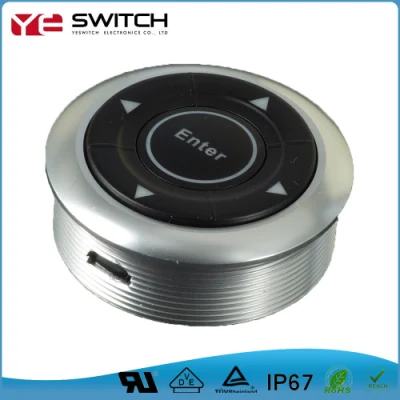 Eléctrico sumergible LED iluminado automática de la tecla 5 Interruptor de navegación
