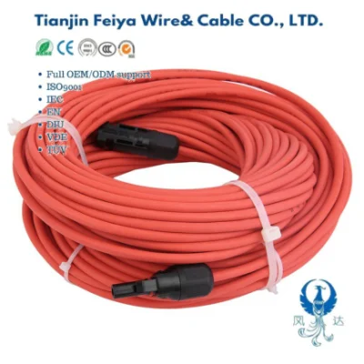 Nyy DC Cable Negro o Rojo 0.6/1kv AC Conductor de cobre estañado flexible de la Energía Solar Fotovoltaica de 4mm cable de alambre de aluminio de 6mm Cable Coaxial Eléctrico De Control