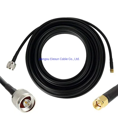 50ohmios RG8 aislamiento sólido PE RG174 RG58 Cable Coaxial para la comunicación