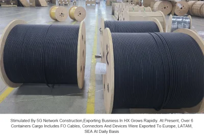FTTH plano modo único 1/2/4 núcleo G652 G657 Fibra óptica Cable de red coaxial de caída óptica