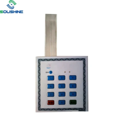 5pcs Interruptor de membrana 1*3 Teclas del teclado Teclado de matriz de interruptor de control Panel de control de circuitos integrados de 1X3 3Clave 3 llaves