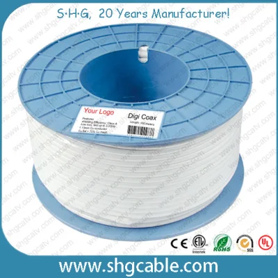 Estándar Europeo de alta calidad 75 ohmios Digital TV satélite coaxial Cable Dg113