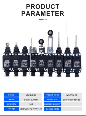 Interruptor de límite mini impermeable de alta resistencia mecánica tipo circuito doble