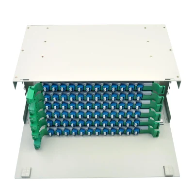 El puerto 72 ODF Bastidor de distribución óptica ODF de Terminación de fibra óptica Patch Panel Caja