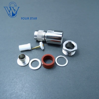 Enchufe macho conector TNC coaxial RF abrazadera para cable RG213