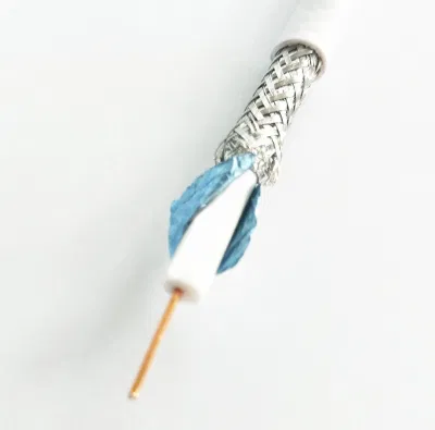 Od de alta calidad: 7mm de color blanco de 75ohm coaxial cable
