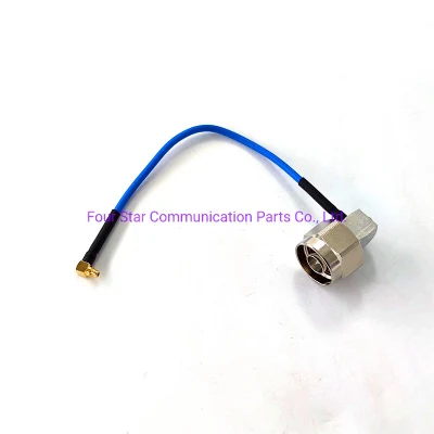  200mm antena resistente al agua conjunto de cable puente coaxial RF RG405 semiflexible Con conectores macho en ángulo recto MMCX macho en ángulo recto Terminales