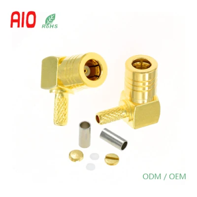 Recto Interference-Crimp Microstrip SMB hembra conector coaxial RF