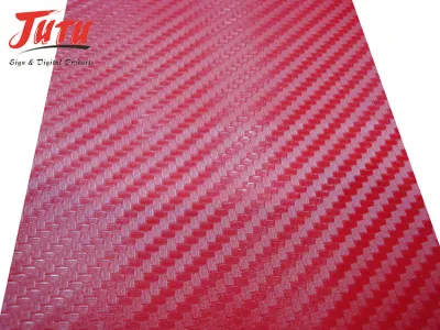 El cambio de color Non-Toxic fabricante de China buena calidad de fibra de carbono 3D film decorativo de vinilo
