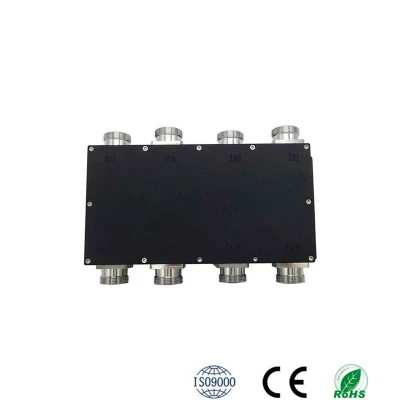 Venta caliente mejor calidad de RF de 698-3800MHz 4X4 Hybrid el acoplador 7/16DIN hembra conector 200W para la cobertura inalámbrica
