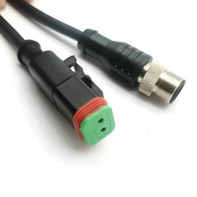 Accesorios de conector de cable hembra M12 ángulo recto con adaptador RG6 Enchufe
