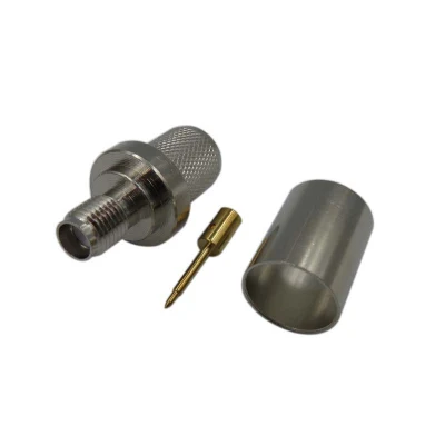 Conector de crimpado hembra SMA RP coaxial RF para cable Rg8