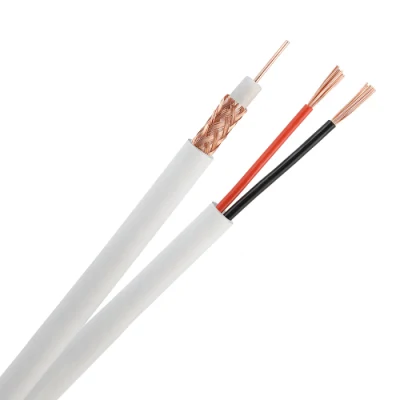 Rg59 2c de la línea de alimentación de TV por Cable Coaxial Conductor CCS para CCTV Cámaras de seguridad